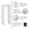 Set of 4 6ft/9ft Pre-Lit Snow Flocked White Pine Christmas Garland,with Warm White/Multi-color G15 Globe LED Lights and Timer, 8 Function